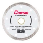 Disco de Corte Diamantado Turbo Porcelanato 110mm Cortag