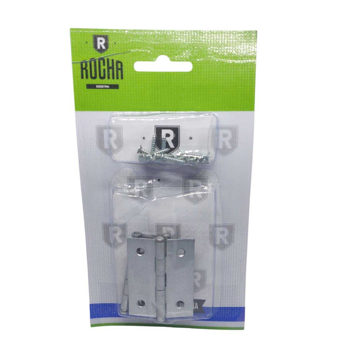 434ed37cd2e6d3e057e908c7a5b503f6.jpg Dobradiças para portas 2" Rocha FG Kit com 3 Peças - Imagem 1