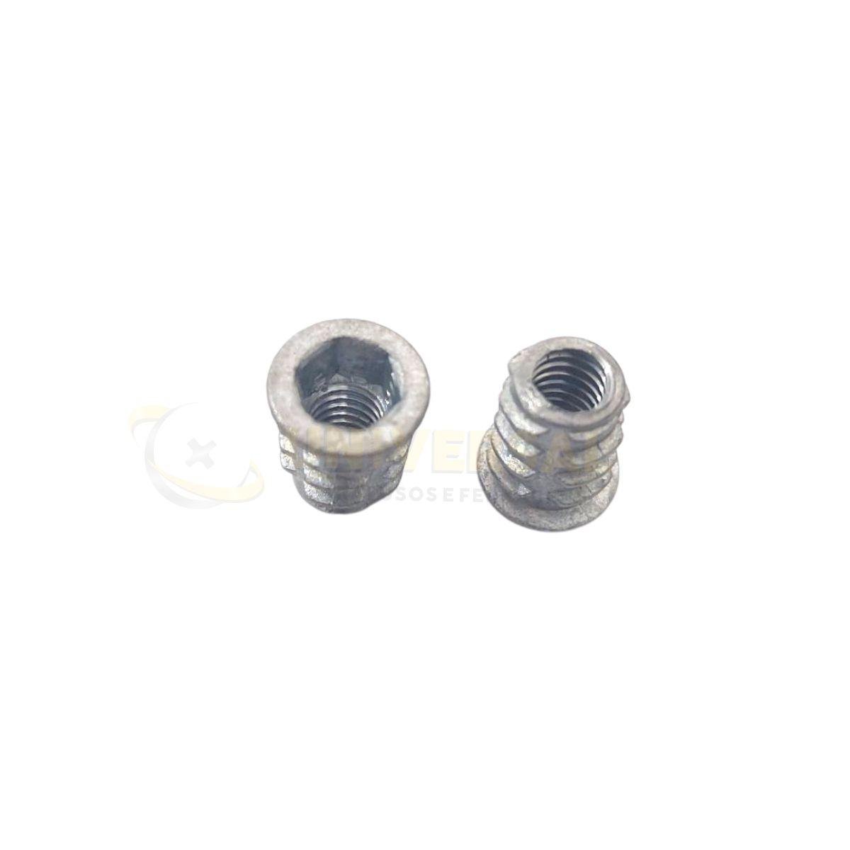30fe4029a3db23c116f7406bd18c57e9.jpg Bucha Americana 1/4x14 para Madeira 50 peças - Imagem 4