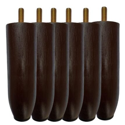 Kit Pes Cama Box 6 Peças Madeira Maciça 12cm Casal Tabaco