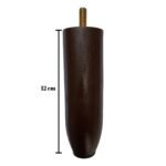 Kit Pes Cama Box 6 Peças Madeira Maciça 12cm Casal Tabaco - Imagem 2