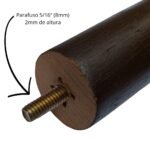 Kit Pes Cama Box 6 Peças Madeira Maciça 12cm Casal Tabaco - Imagem 4