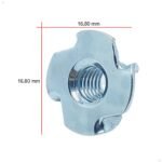 Porca Garra 3/16 Zincada Branca Pacote Com 100 Peças - Imagem 7