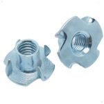 Porca Garra 3/16 Zincada Branca Pacote Com 100 Peças