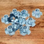 Porca Garra 3/16 Zincada Branca Pacote Com 100 Peças - Imagem 4