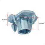 Porca Garra 3/16 Zincada Branca Pacote Com 100 Peças - Imagem 6