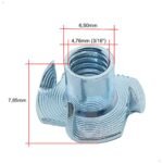 Porca Garra 3/16 Zincada Branca Pacote Com 100 Peças - Imagem 5