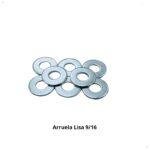 Arruela lisa 9/16 zincada, ou arruela plana de apoio, para distribuição de carga em parafusos.