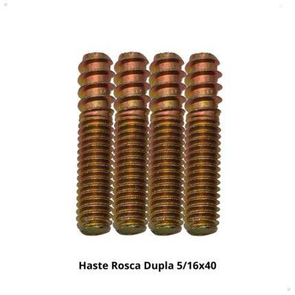Parafuso rosca dupla 5/16x40mm, com 15mm de rosca soberba e 25mm de rosca máquina, bicromatizado.