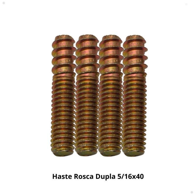 Parafuso rosca dupla 5/16x40mm, com 15mm de rosca soberba e 25mm de rosca máquina, bicromatizado.