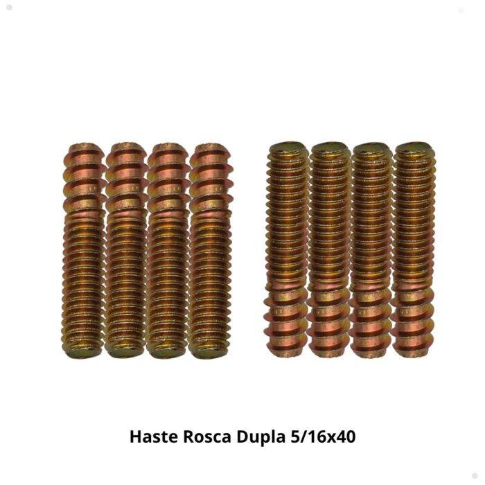 Parafuso rosca dupla 5/16x40mm, com 15mm de rosca soberba e 25mm de rosca máquina, bicromatizado.