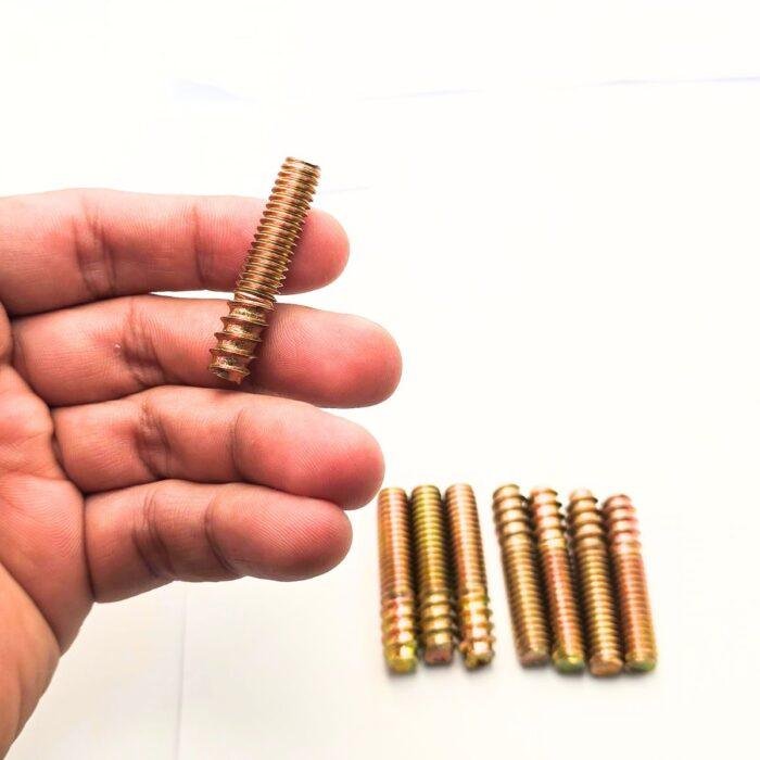 Parafuso rosca dupla 5/16x40mm, com 15mm de rosca soberba e 25mm de rosca máquina, bicromatizado.