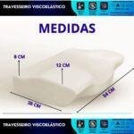 Travesseiro cervical ortopédico de espuma NASA com formato ergonômico.