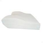 Travesseiro cervical ortopédico de espuma NASA com formato ergonômico.