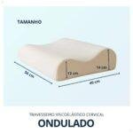 Travesseiro Cervical Ondulado Ortopédico Espuma NASA - Dupla Altura - Imagem 3